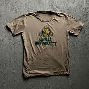 Vintage Ganja University Shirt Large Brown 1990s Jamaica Weed‎ of Wisdom